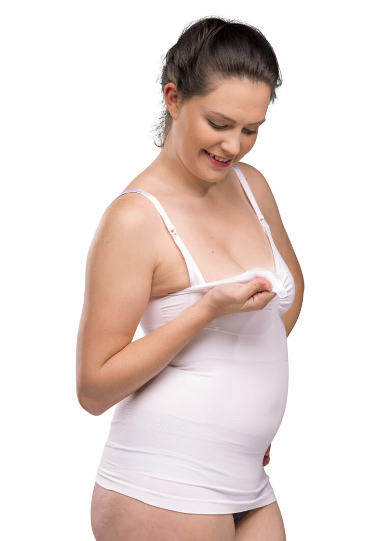 Carriwell Spodnja majica za dojenje, brezšivna - bela