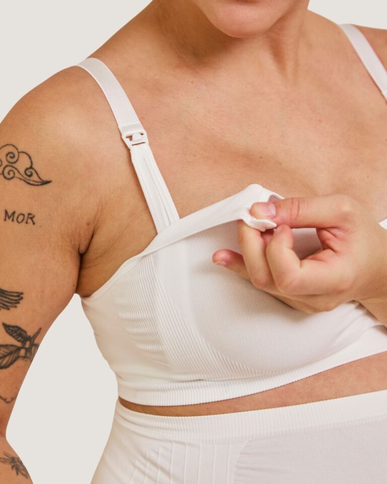 Brezšivni nedrček za nosečnice in dojenje Carriwell - bel