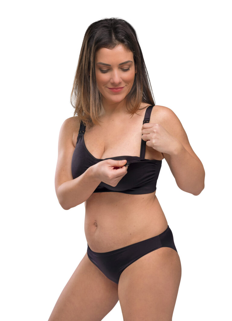 Carriwell Grudnjak za trudnice i dojilje podstavljeni - crni