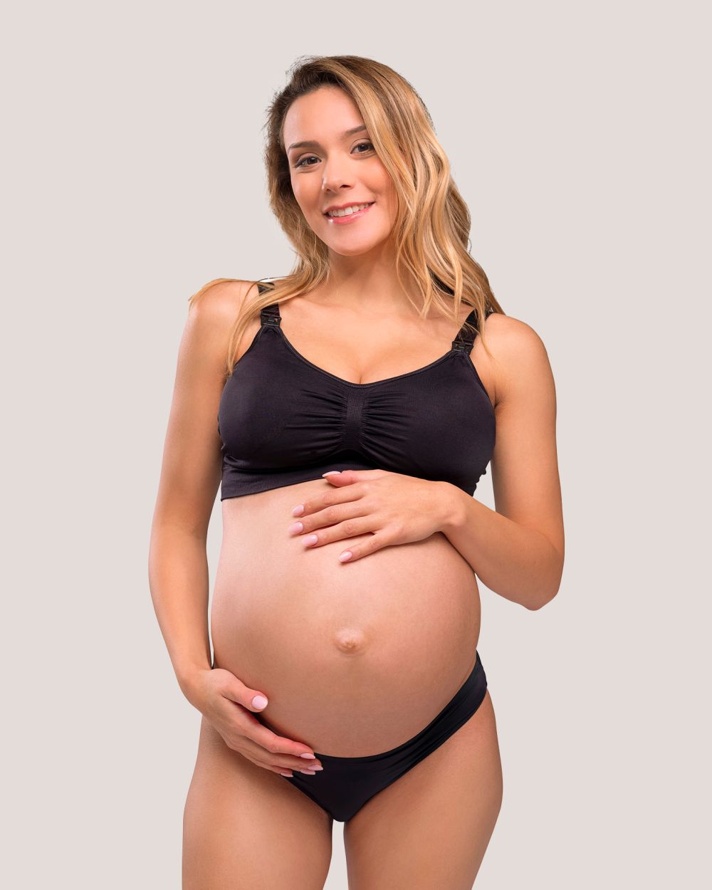 Podložen črn nedrček za nosečnice in dojenje Carriwell - slika 3