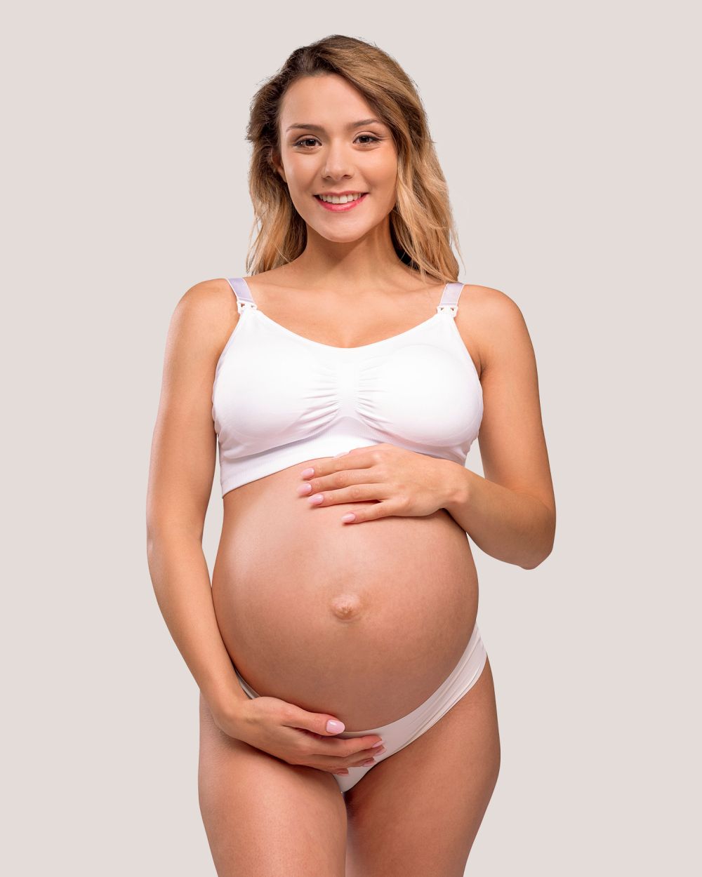 SNIŽENO: Carriwell Grudnjak za trudnice i dojilje podstavljeni - bijeli, M - OŠTEĆENA AMBALAŽA - Slika 3