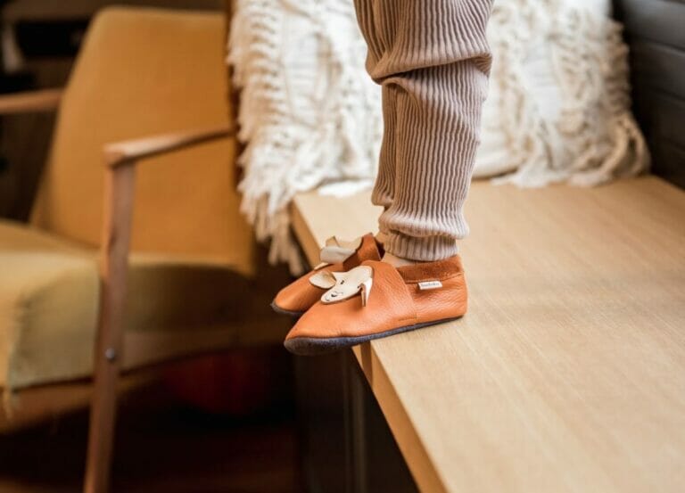 Mehki otroški čevlji Baobaby Lamb