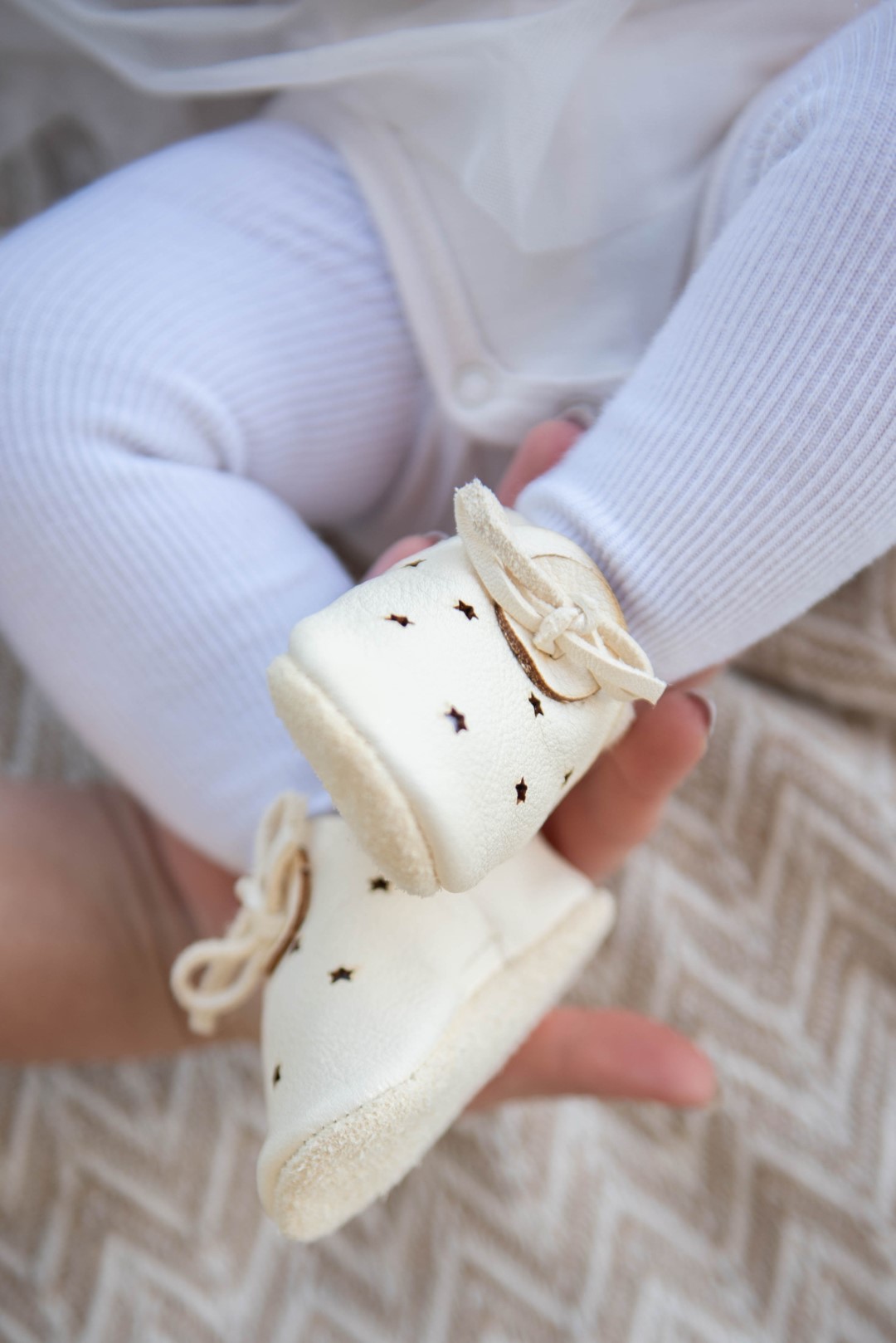 Baobaby mekane dječje cipelice, Stars white - Slika 2