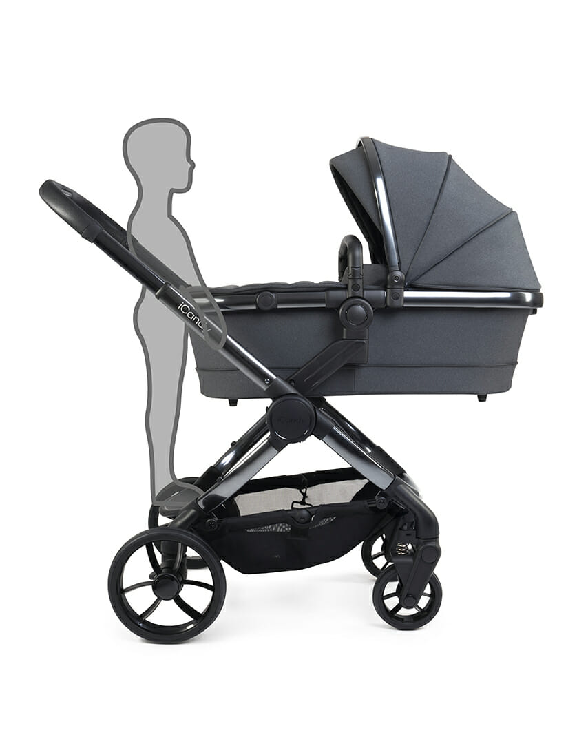 4u1 kolica iCandy Peach 7 Complete Bundle, Dark Grey+ BeSafe autosjedalica sa bazom - Slika 4