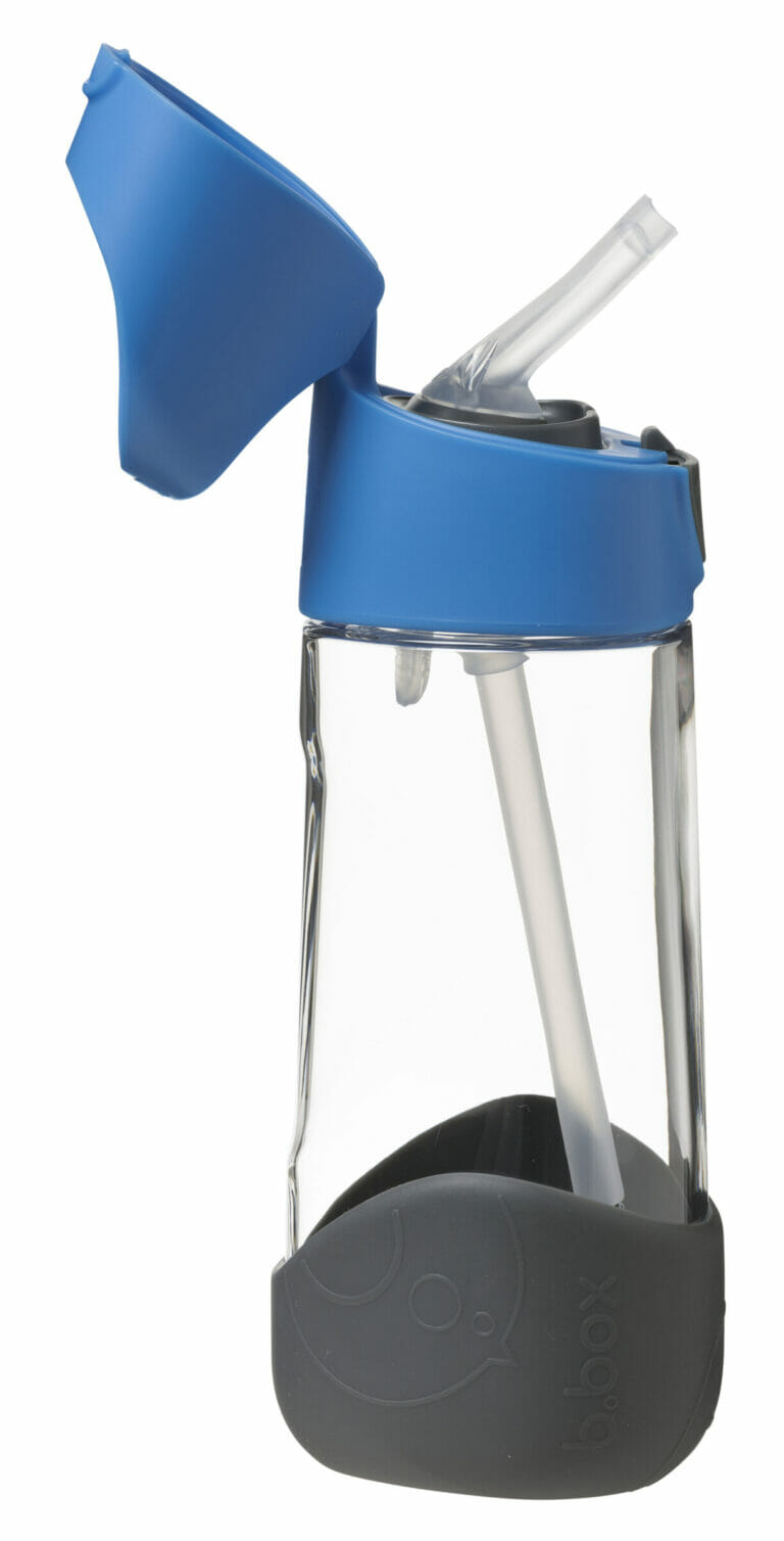 b.box Tritan™ plastenka s slamico, 450 ml - modri skrilavec