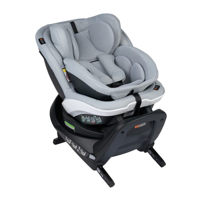 Siva rotacijska sjedalica za bebu