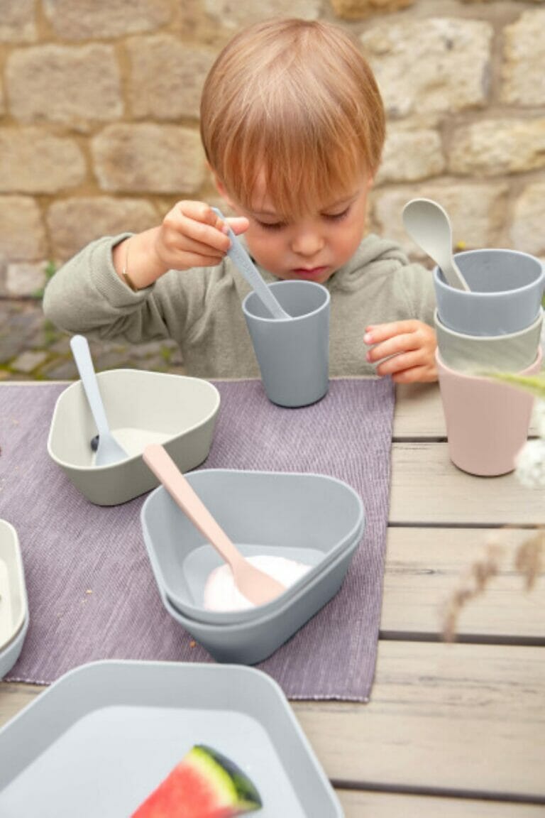 Lässig Spoon set 4 pcs Geo gray