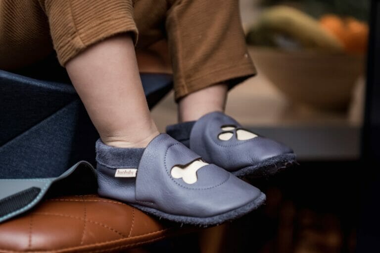 Mehki otroški čevlji Baobaby, Paw sivi