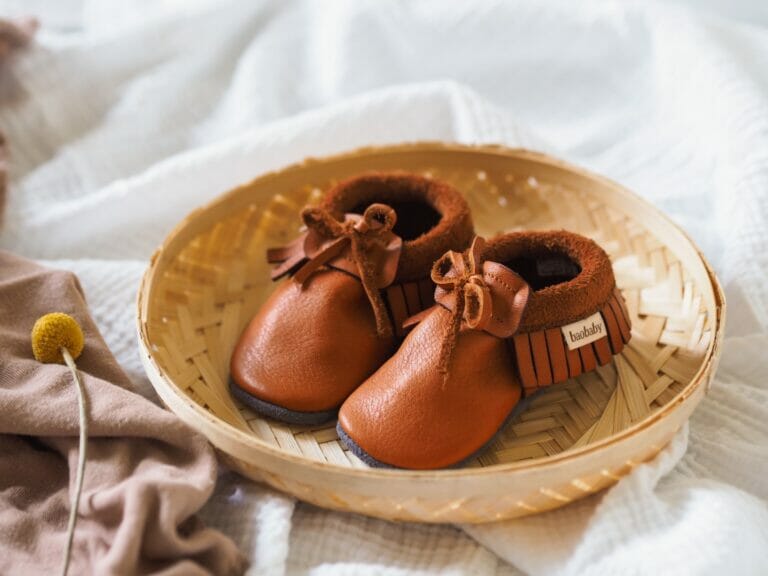 Mehki otroški čevlji Baobaby, Moccasin lešnik