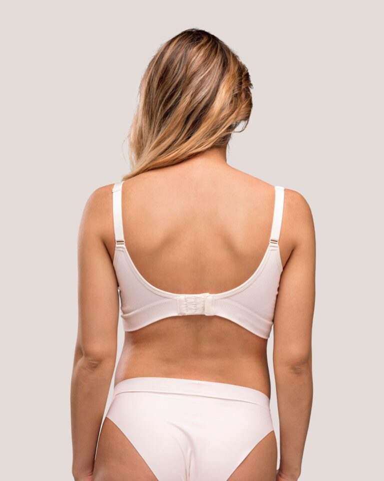 Brezšivni nedrček za nosečnice in dojenje Carriwell Organic - naravno bel