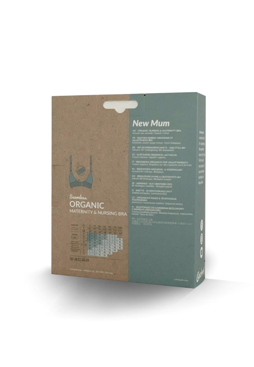 Brezšivni nedrček za nosečnice in dojenje Carriwell Organic - črn - Image 7