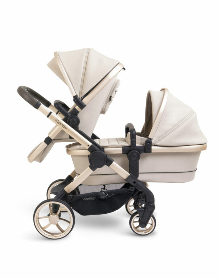 Voziček iCandy Peach 7 za dva različno stara otroka Biscotti