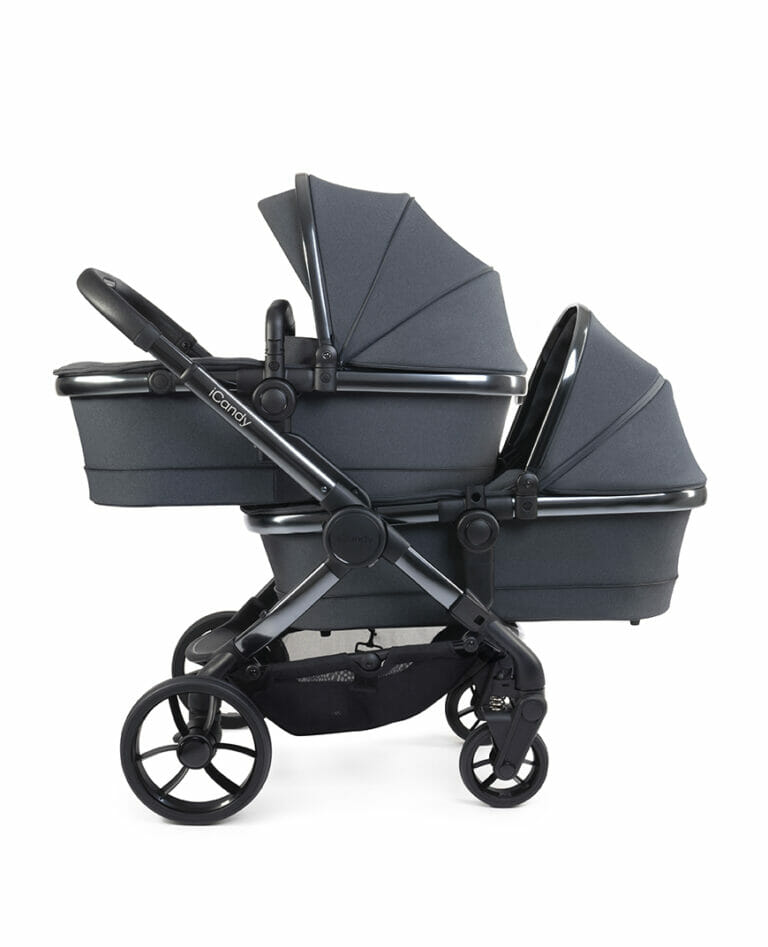 iCandy Peach 7 voziček za dvojčke 2v1, temno siv