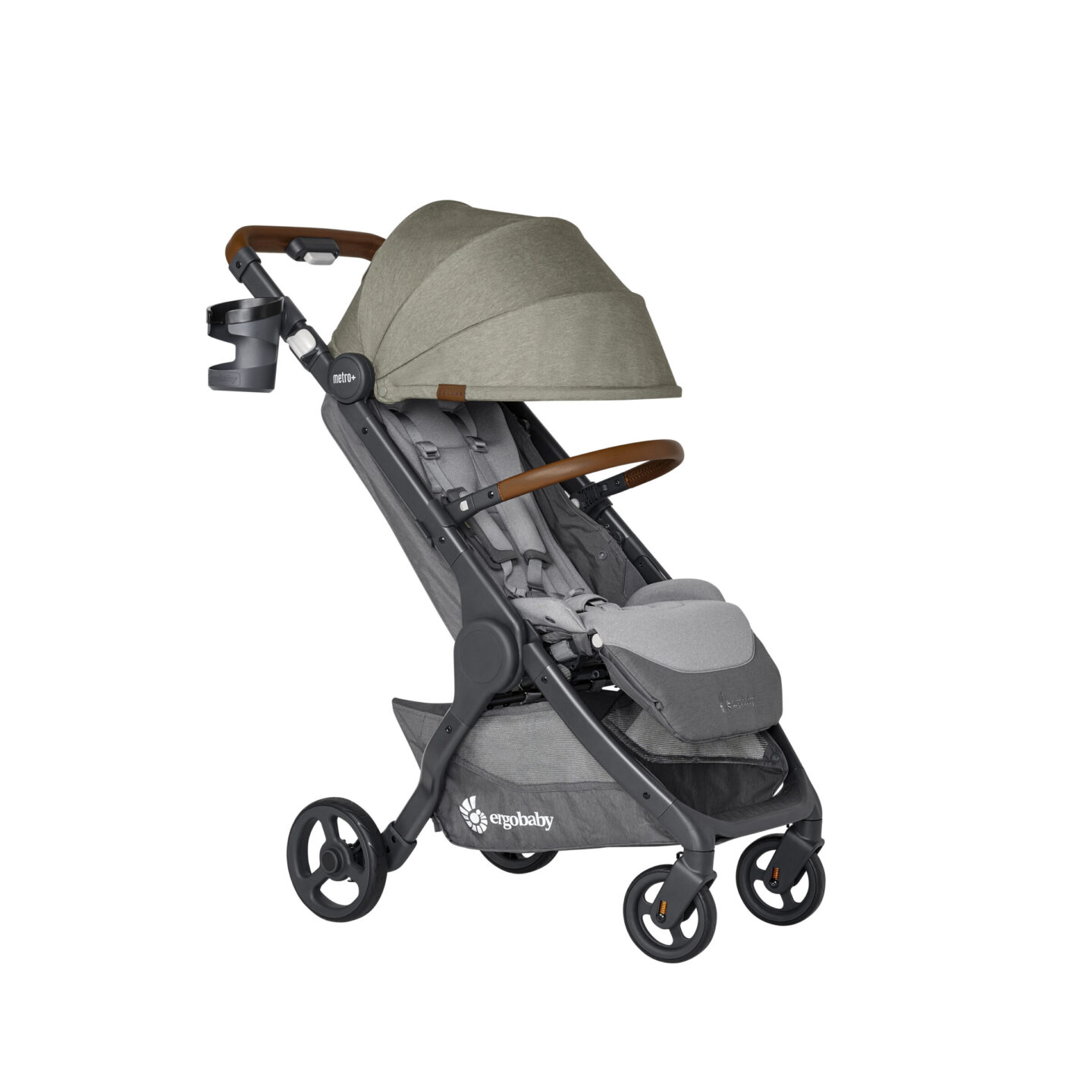 Bundle: Ergobaby Metro+ Deluxe Empire State Green + prednja zaštitna ručka i držač za bocu