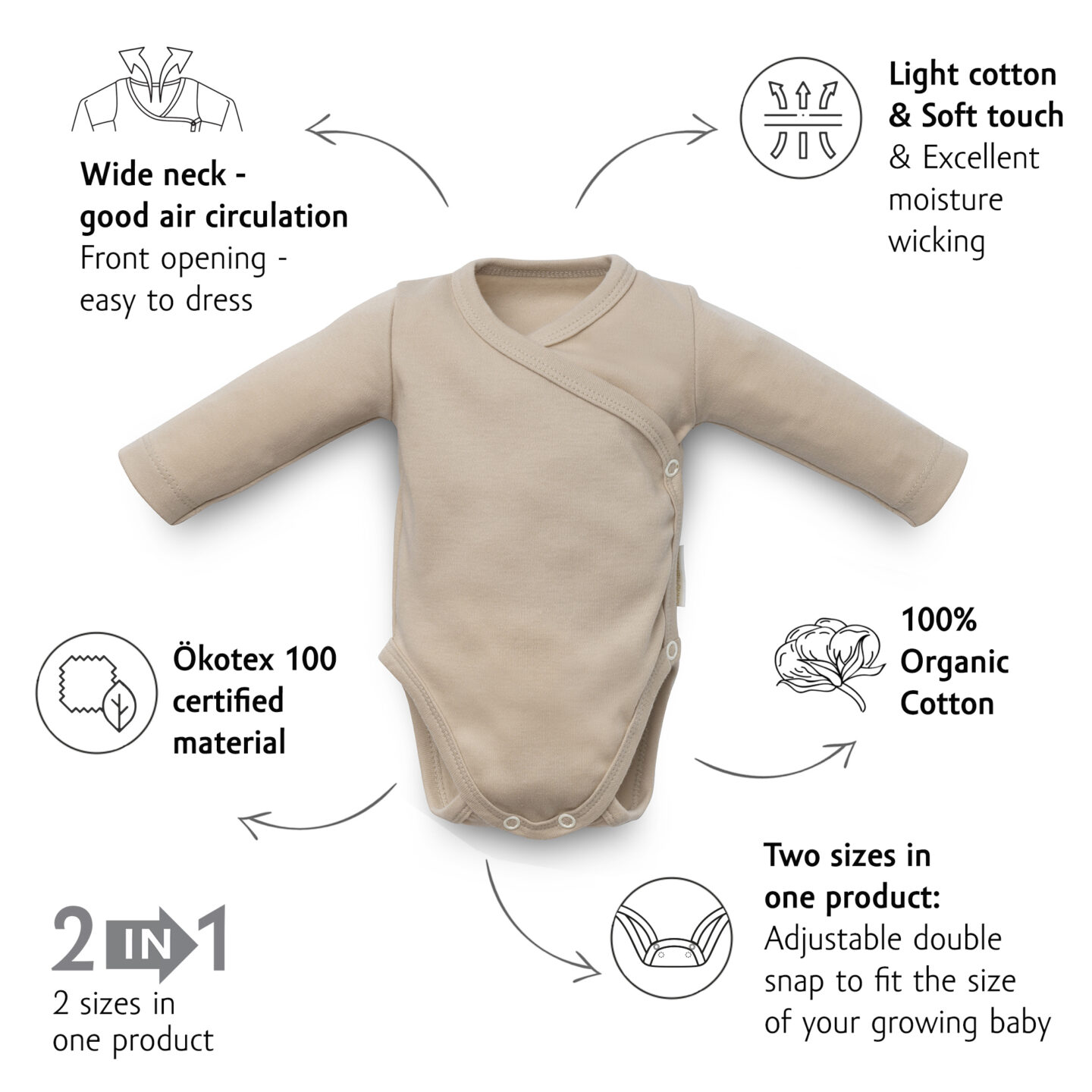 Kenguru Gold Body benkica "hazelnut" - Slika 2
