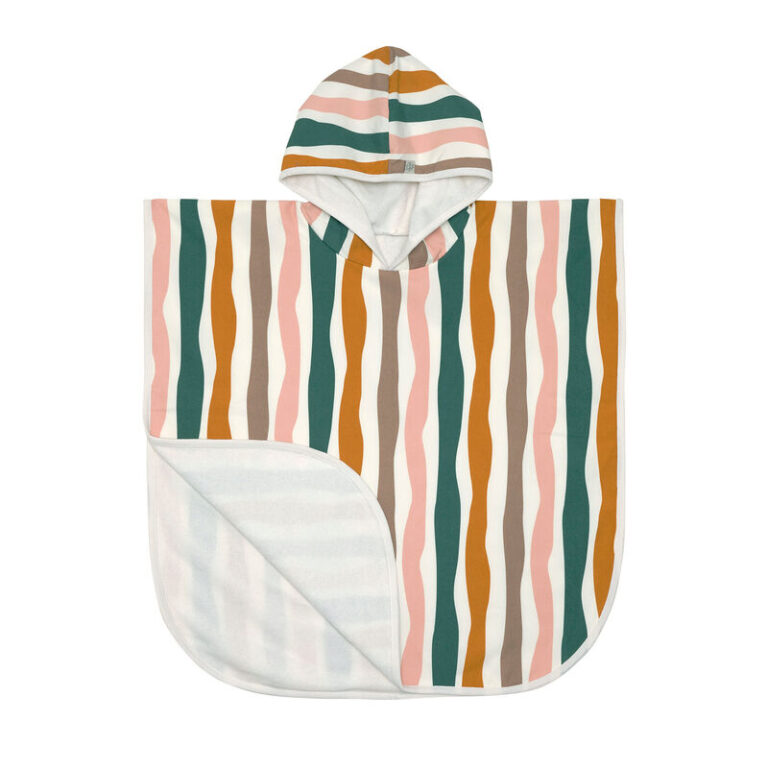 Pončo Lässig za na plažo, Valovi roza/narava