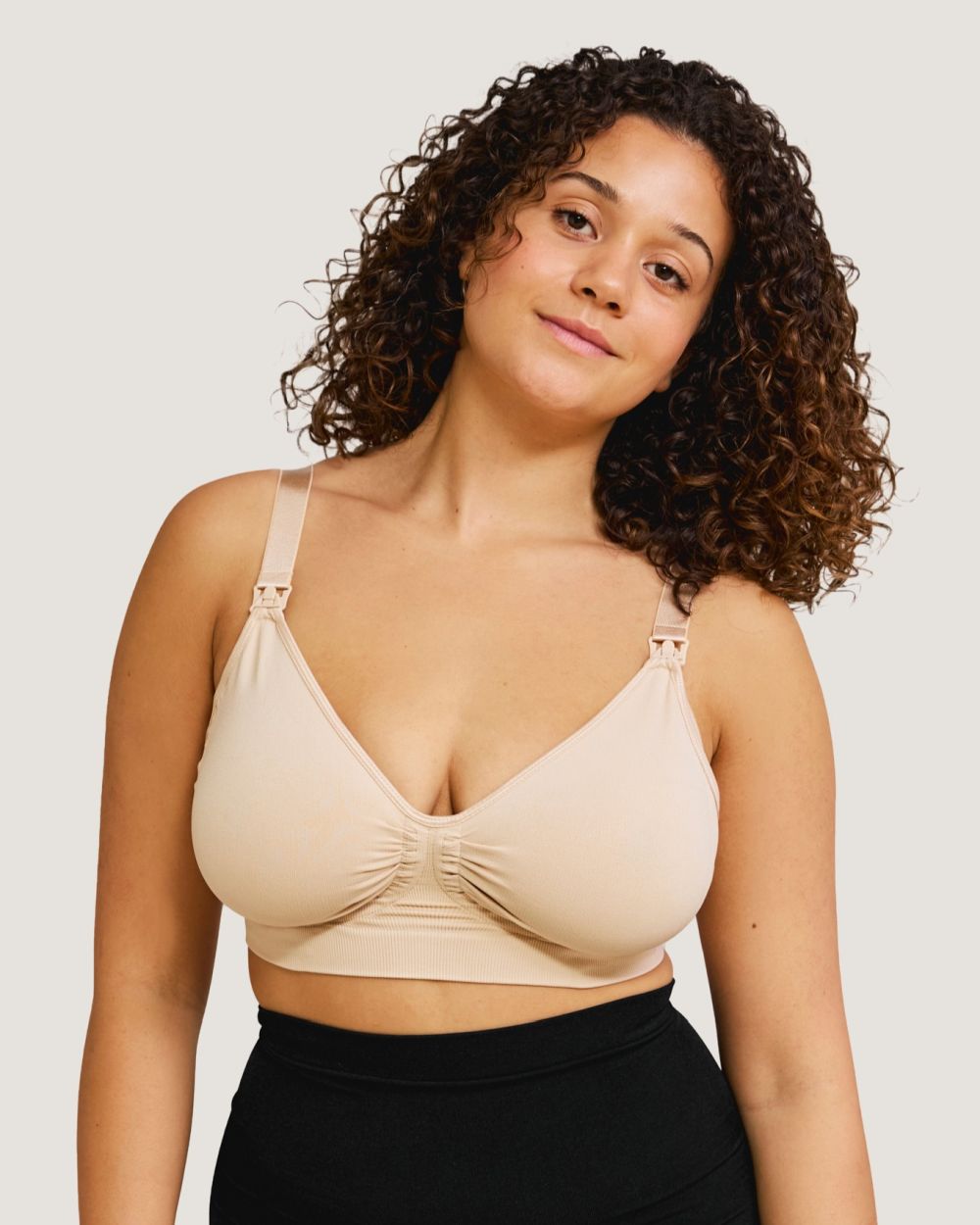 Carriwell Grudnjak za trudnice i dojilje s Carri-Gel potporom od recikliranih materijala, bez žice - boja kože