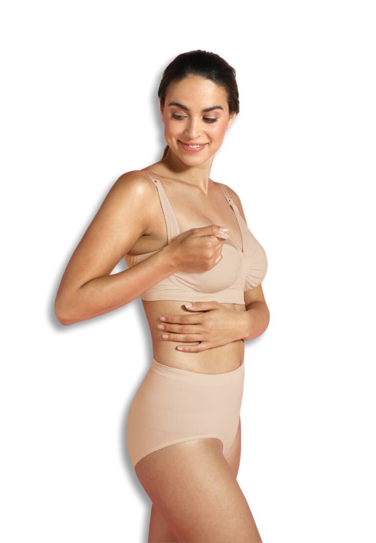 Carriwell Grudnjak za trudnice i dojilje s Carri-Gel potporom od recikliranih materijala, bez žice - boja kože