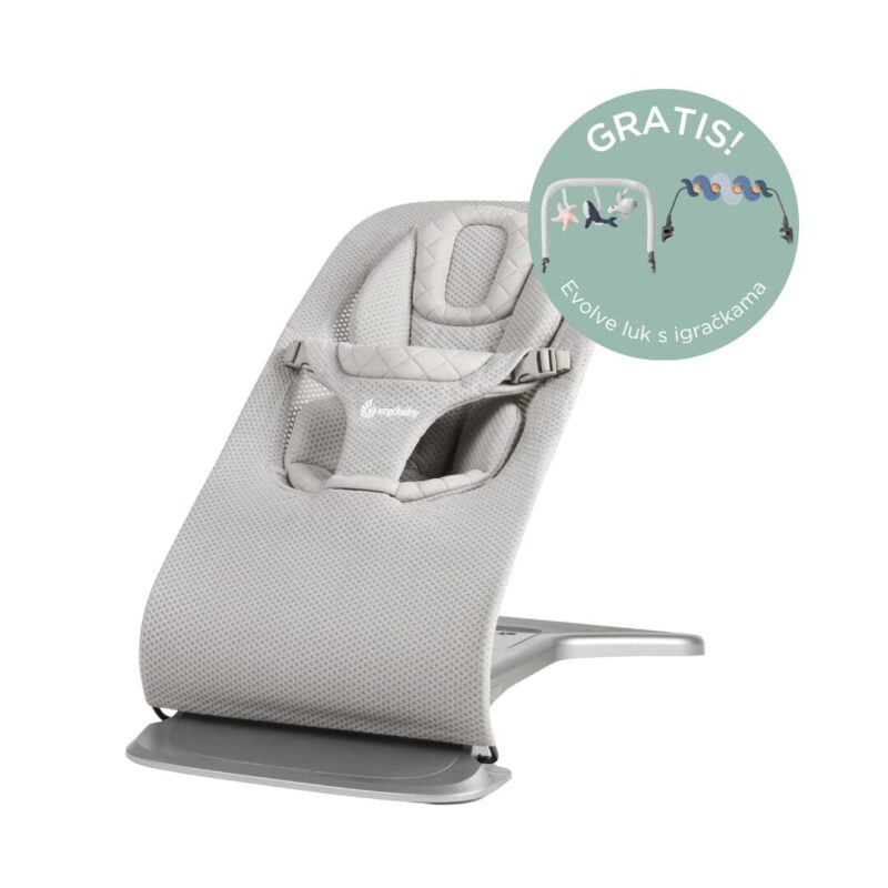 Ergobaby Evolve ležaljka 3u1 mrežasta - Light Grey