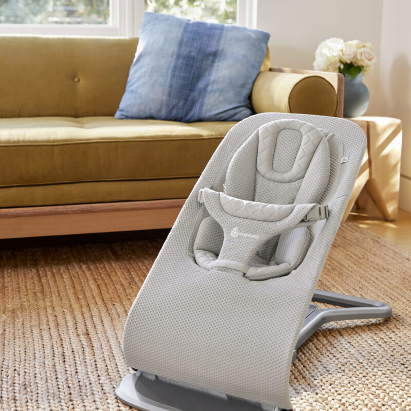 Ergobaby Evolve ležaljka 3u1 mrežasta - Light Grey - Slika 4