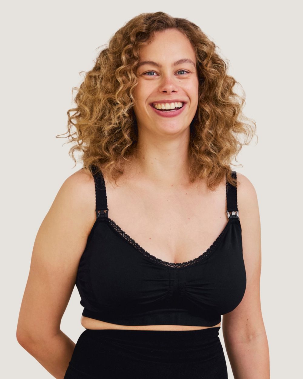 Carriwell Grudnjak za trudnice i za dojenje s Carri-Gel potporom podstavljeni, od recikliranih materijala- crni