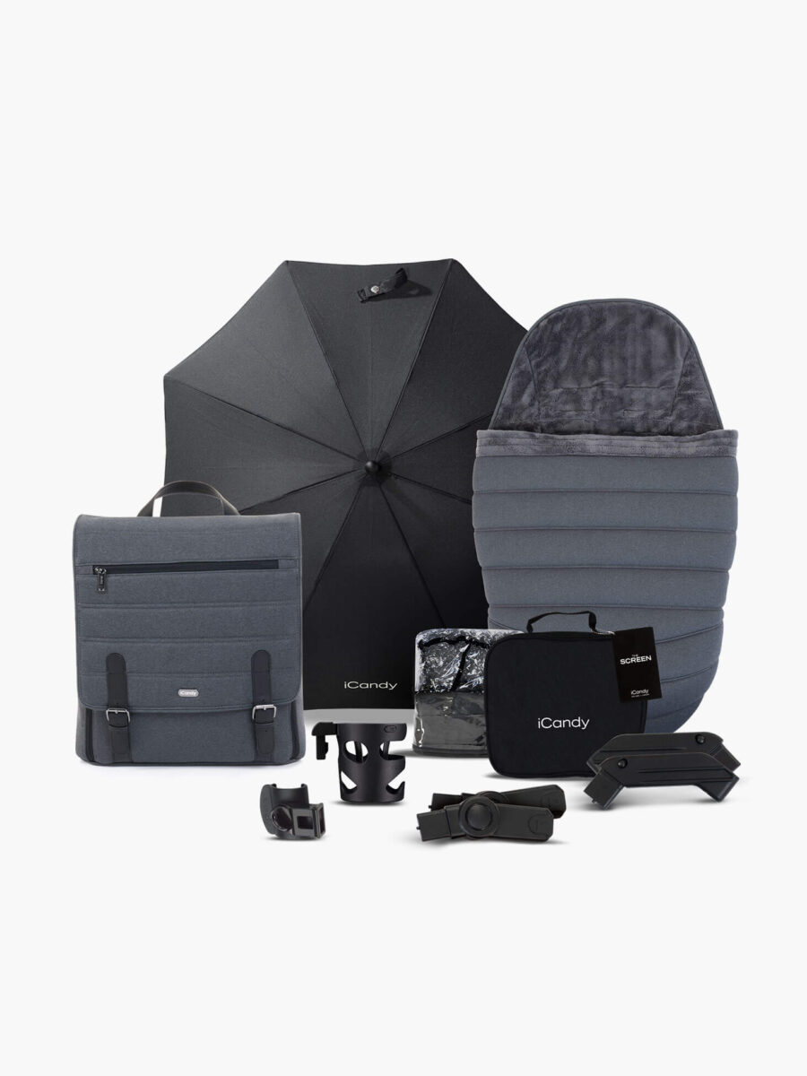 4u1 kolica iCandy Peach 7 Complete Bundle, Dark Grey+ BeSafe autosjedalica sa bazom - Slika 8