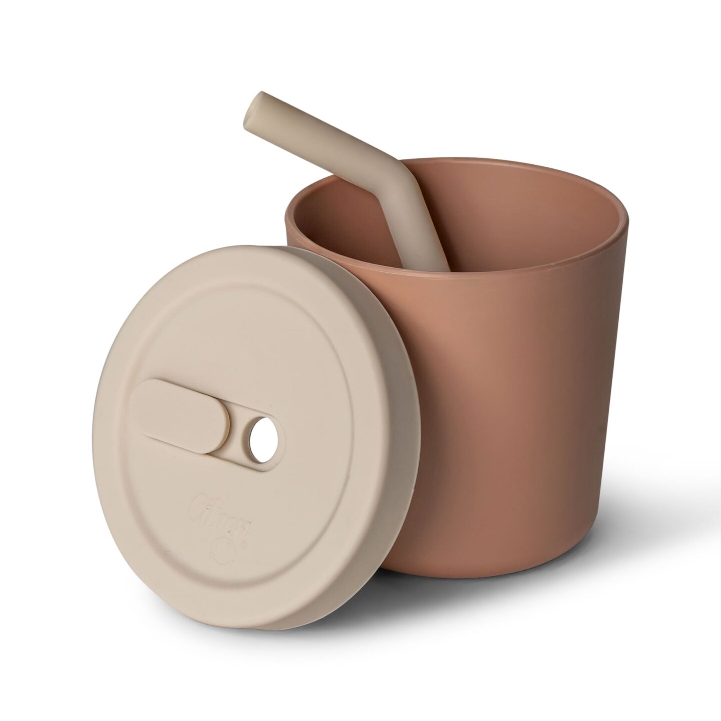 Citron Silikonski poklopac za šalicu Beige - Image 3