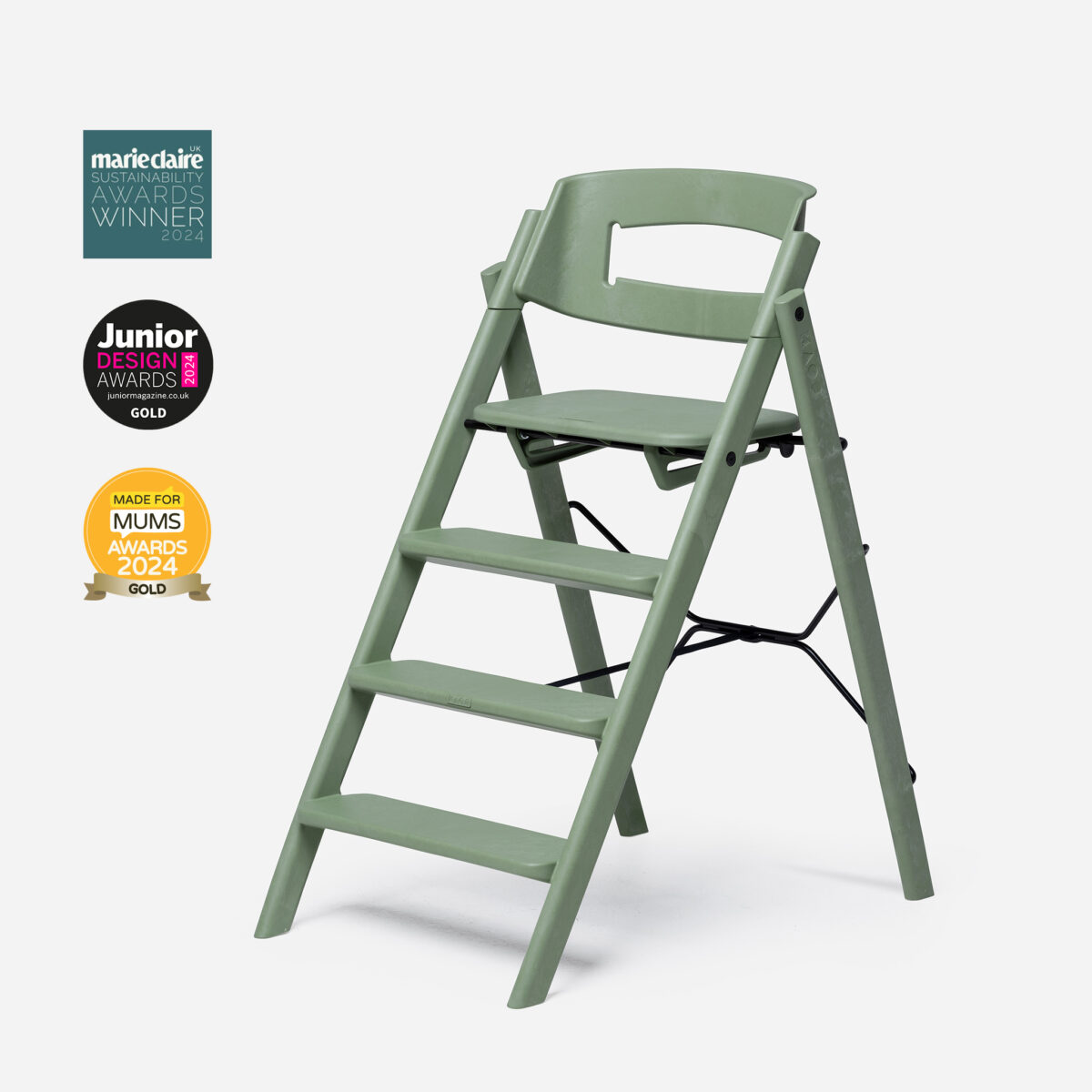 KAOS Klapp Dječja stolica, reciklirana plastika, Mineral Green - Slika 3