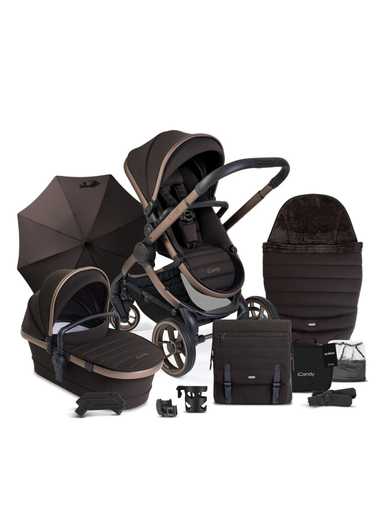 3u1 kolica iCandy Peach 7 Complete Bundle, Pecan Phantom + BeSafe autosjedalica