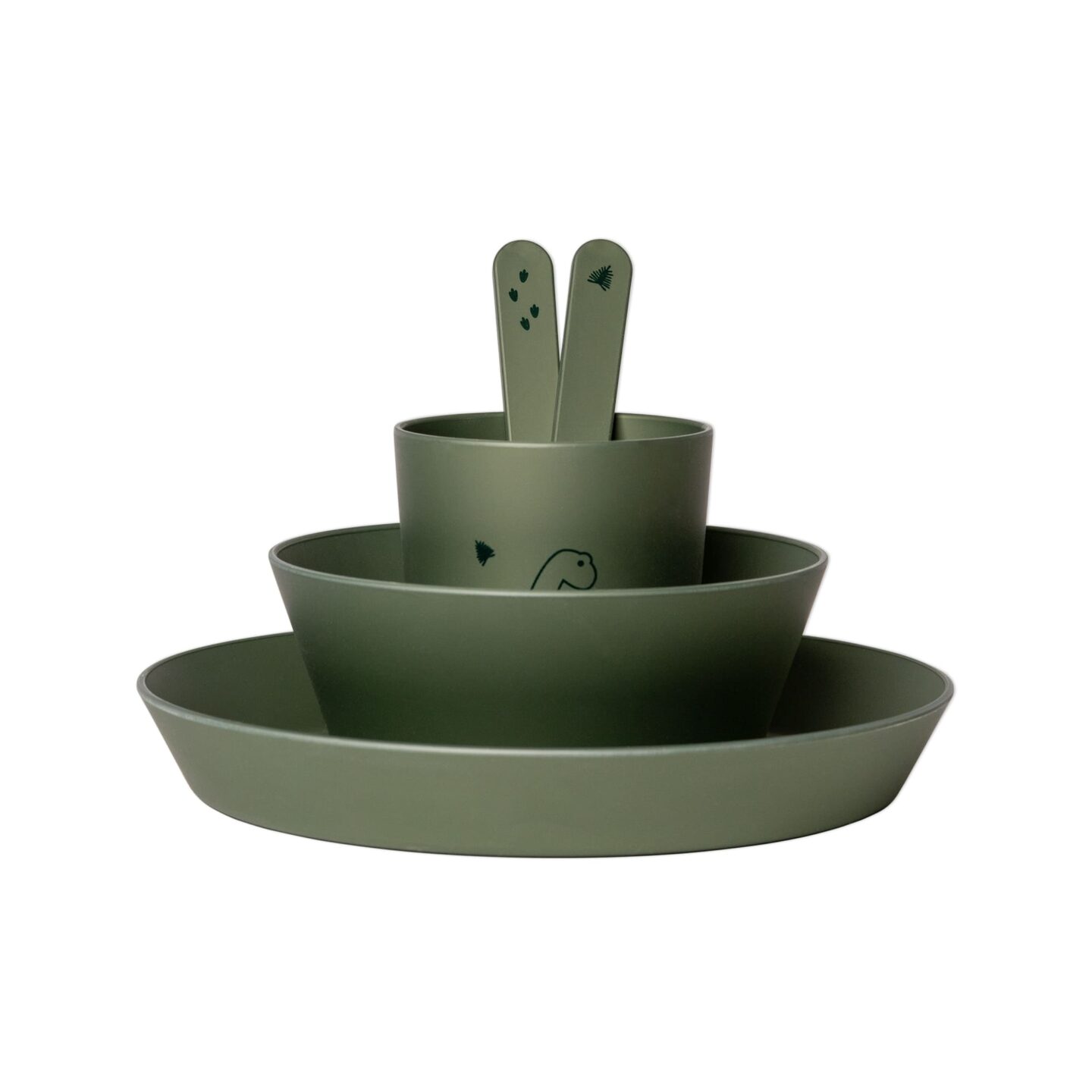 Citron Set posuđa od bio materijala Dino Green