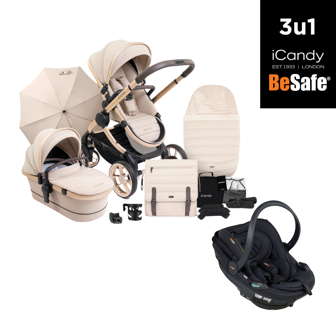 3u1 kolica iCandy Peach 7 Complete Bundle, Biscotti + BeSafe autosjedalica