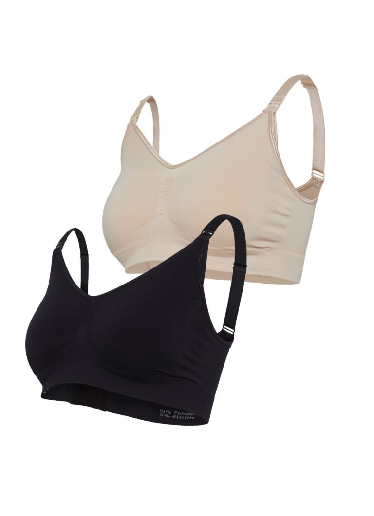 Carriwell Original grudnjaci za trudnice i dojilje, 2 kom, crni i boja kože