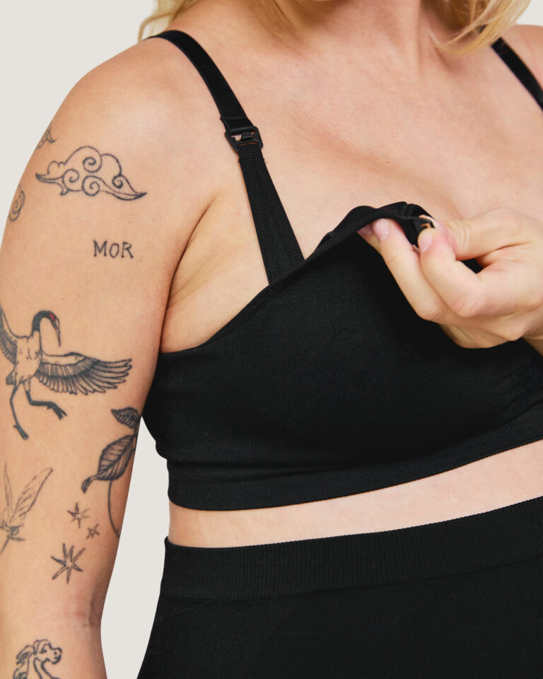 Carriwell Original modrčki za nosečnice in doječe matere, 2 kosa, črni in kožne barve