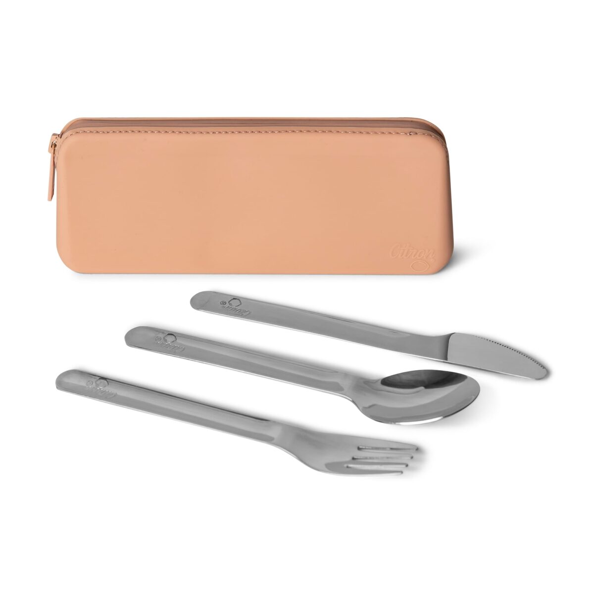 Citron Pribor za jelo od nehrđajućeg čelika s torbicom Blush Pink