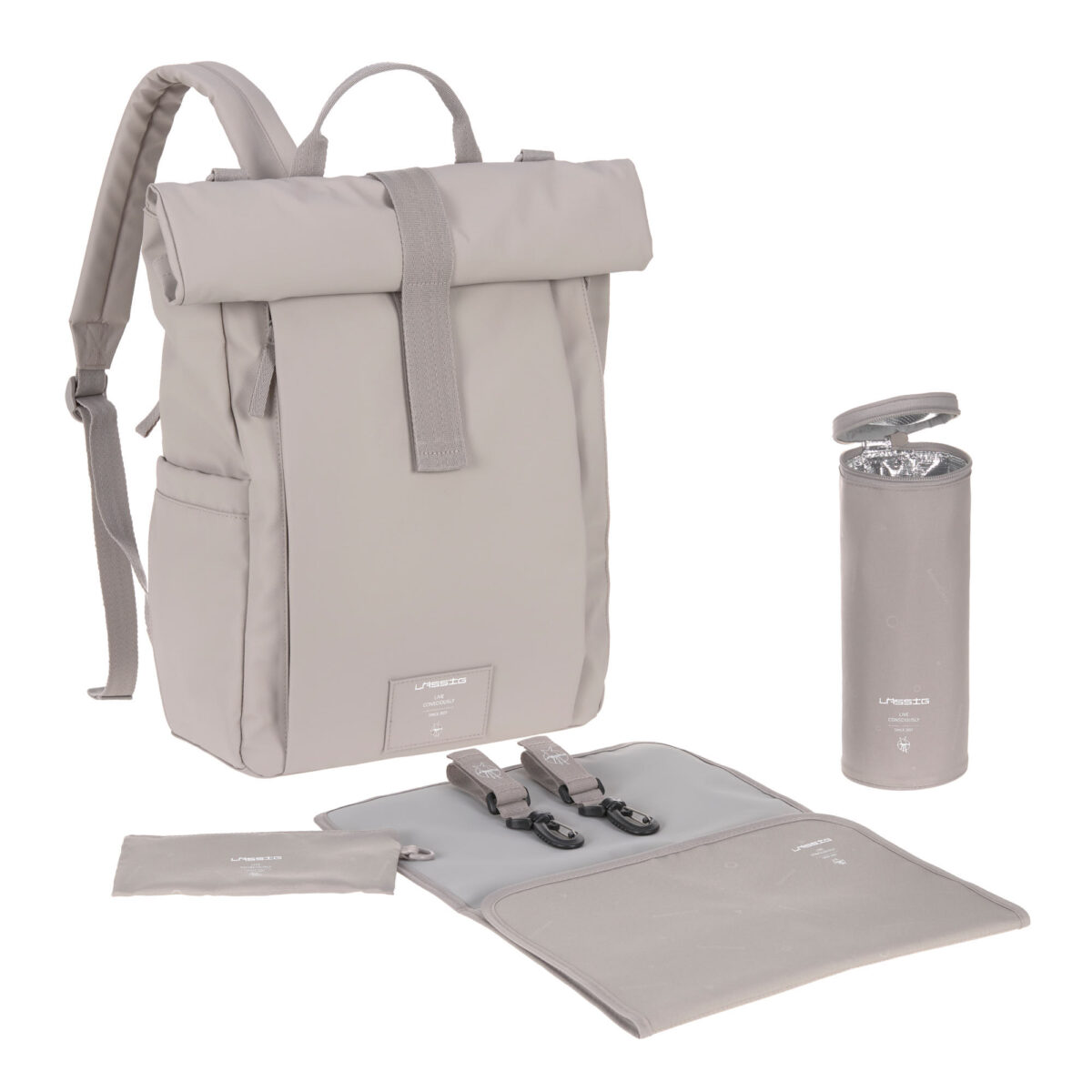 Lässig GRE Rolltop Up Ruksak, taupe - Slika 2