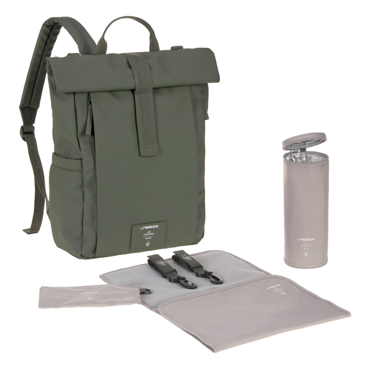 Lässig GRE Rolltop Up Ruksak, olive - Slika 2