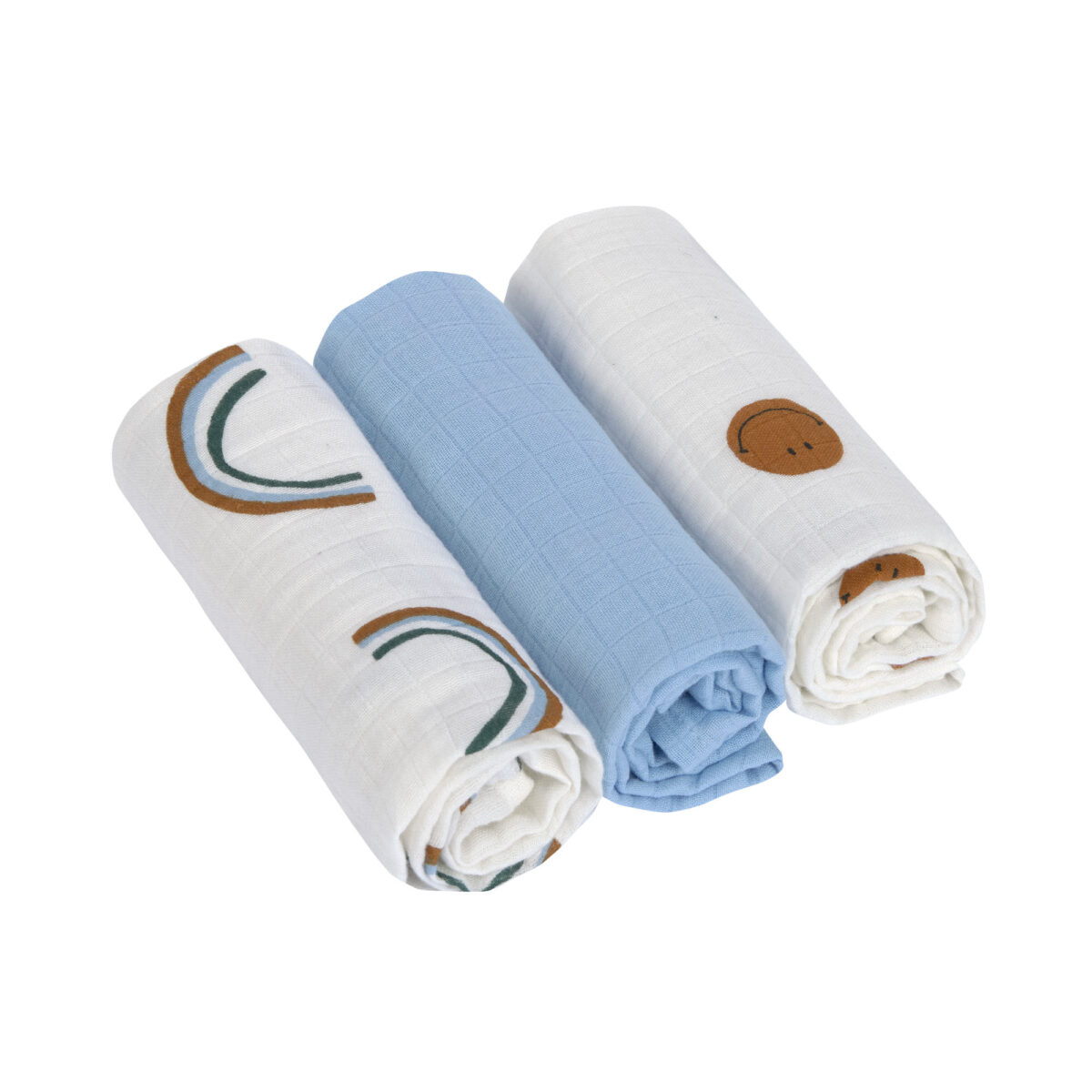 Lässig Tetra pelena M Happy Rascals Smily sky blue 3 kom, 60 x 60 cm