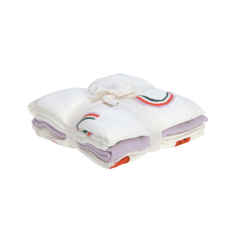 Lässig Tetra pelena M Happy Rascals Heart lavender 3 kom, 60 x 60 cm