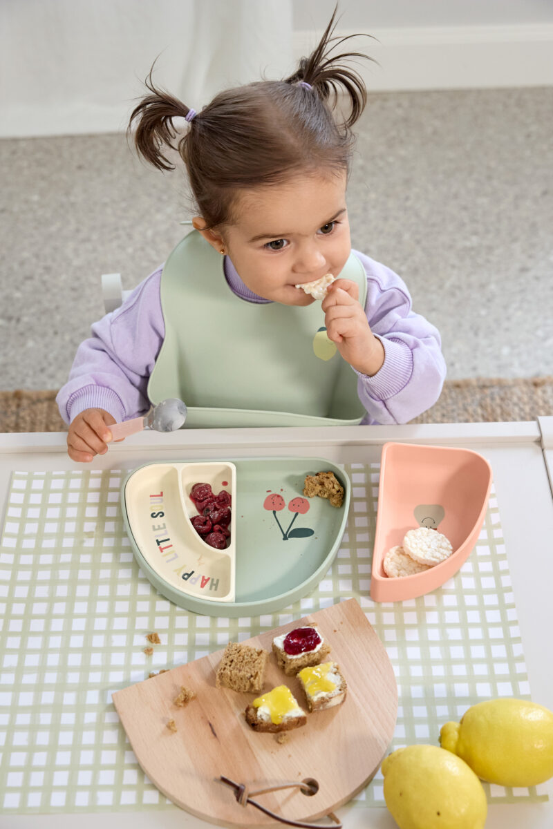 Lässig 3-delni silikonski jedilni set Happy Fruits Cherry - Image 6
