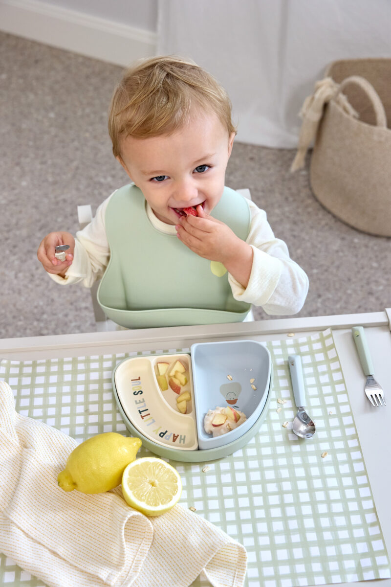 Lässig 3-delni silikonski set jedilnega pribora Happy Fruits Lemon - Image 5