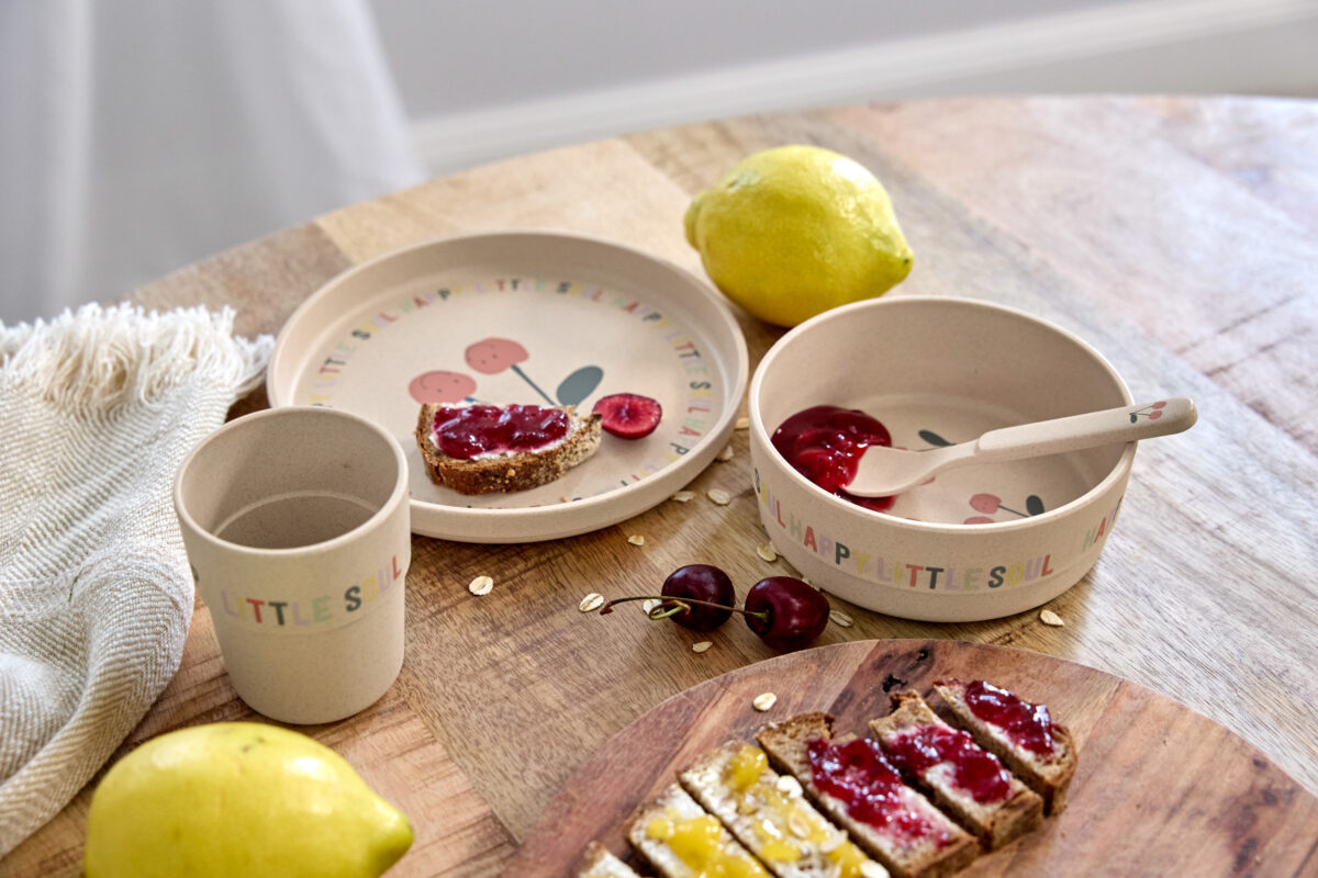 Lässig Posuđe Set PP/celuloza Happy Fruits Cherry (Tanjur, Zdjelica, Šalica, Žlica) - Slika 4