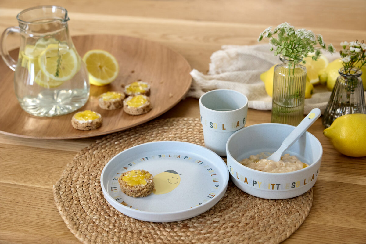 Lässig Posuđe Set PP/celuloza Happy Fruits Lemon (Tanjur, Zdjelica, Šalica, Žlica) - Slika 4
