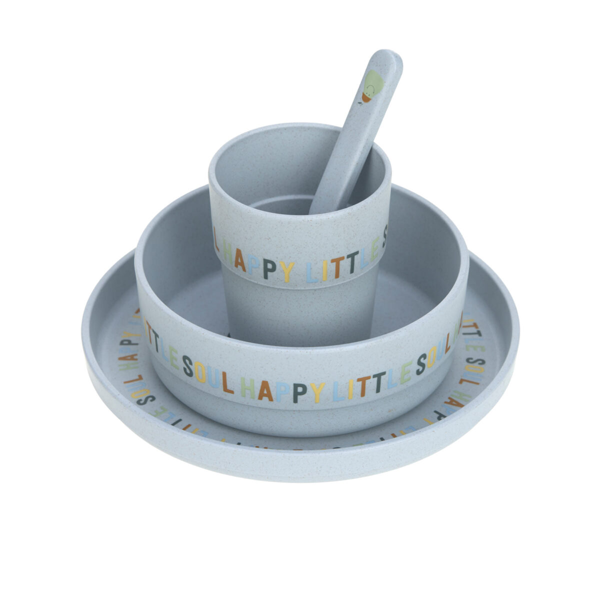 Lässig Posuđe Set PP/celuloza Happy Fruits Lemon (Tanjur, Zdjelica, Šalica, Žlica)