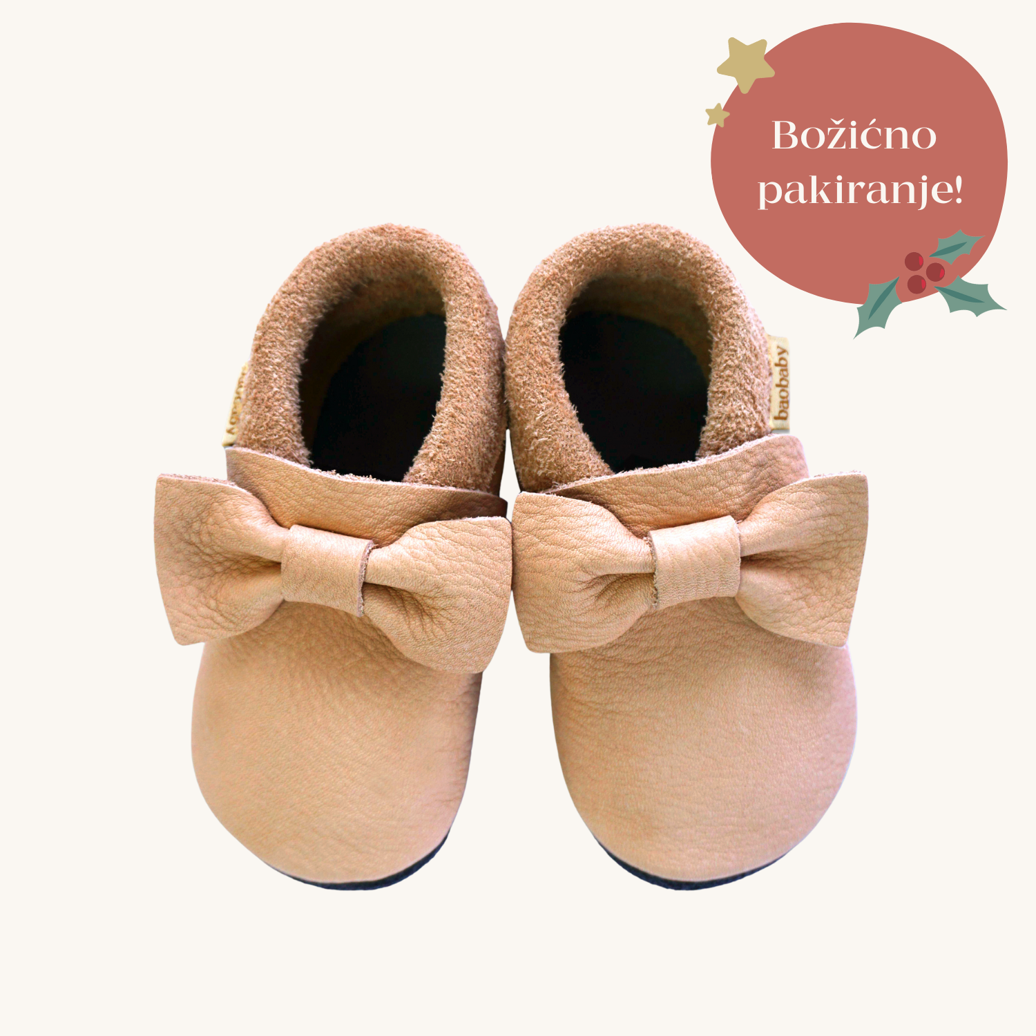 Mehki otroški čevlji Baobaby, puder Piruetice