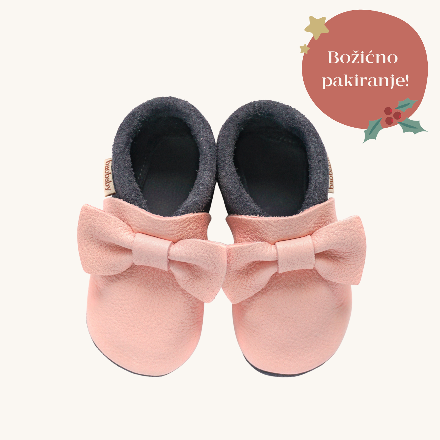Mehki otroški čevlji Baobaby, Piruetice roza