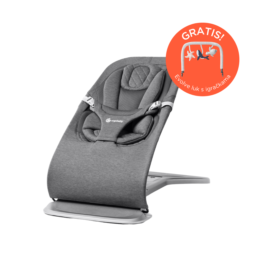Ergobaby Evolve ležaljka 3u1 – Charcoal Grey