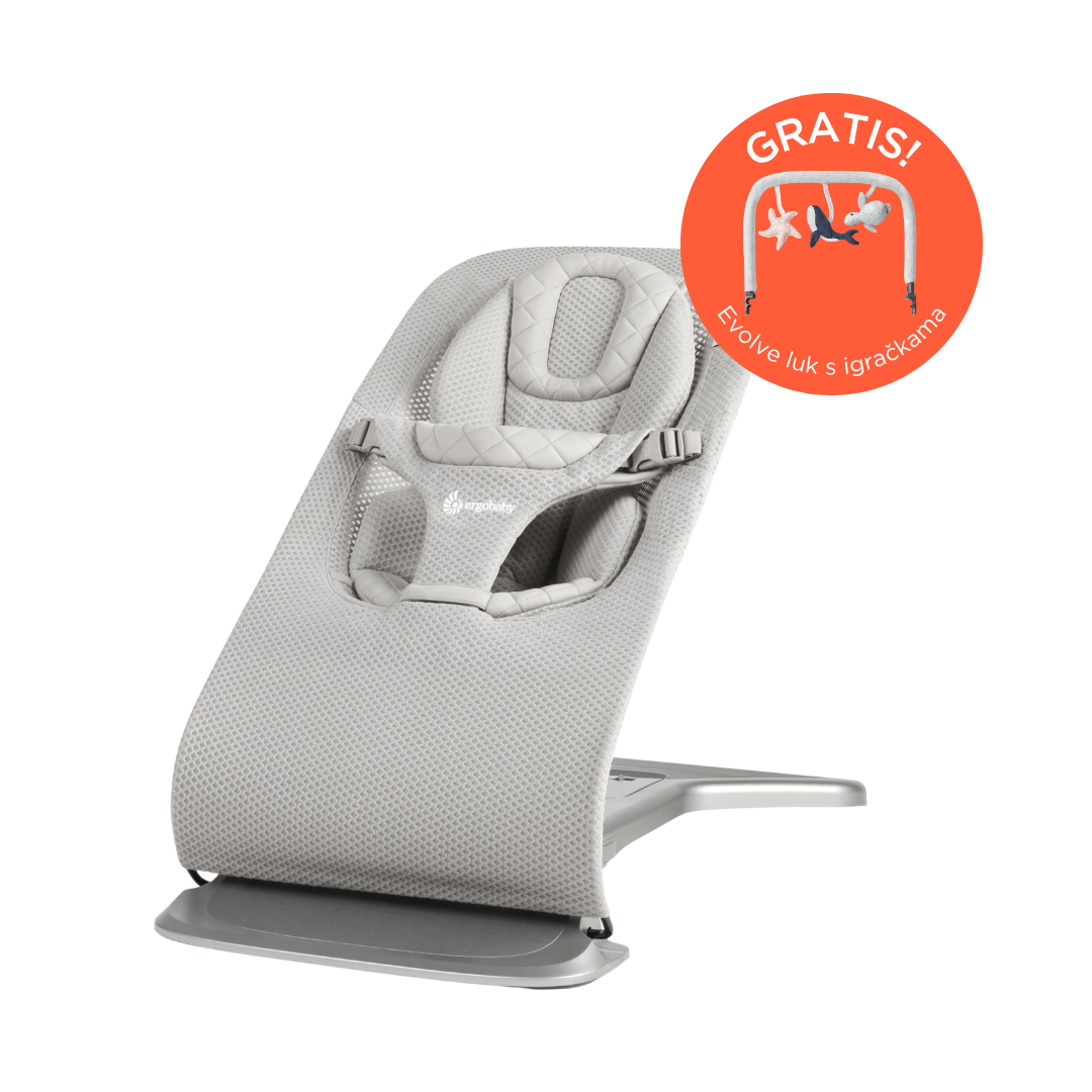 Ergobaby Evolve ležaljka 3u1 mrežasta - Light Grey