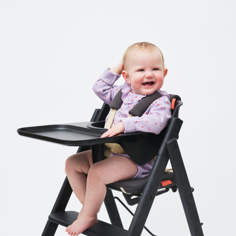 KAOS Klapp Set dječja stolica + zaštitna ogradica i pladanj, reciklirana plastika, Charcoal Black