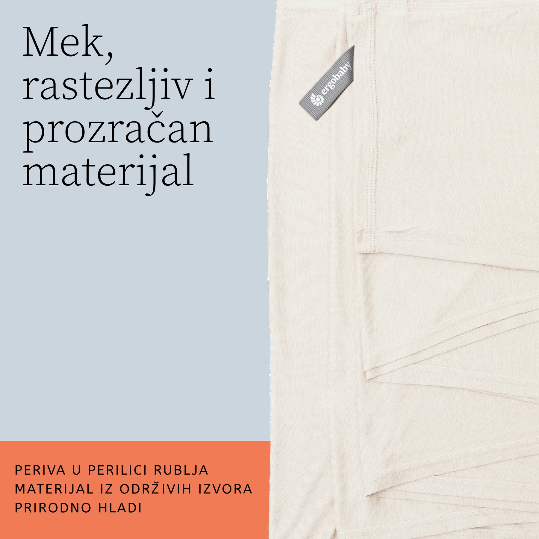 Ergobaby Aura marama Sustainable Knit - Soft Black - Slika 6