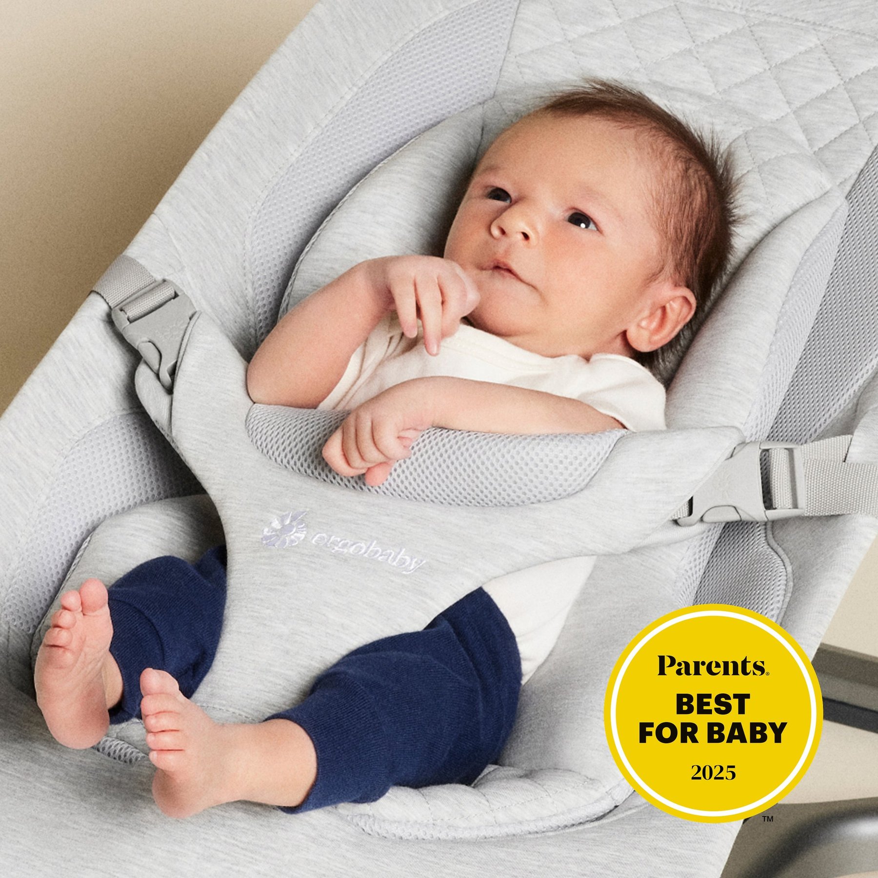 Ergobaby Evolve ležaljka 3u1 – Light Grey - Slika 8